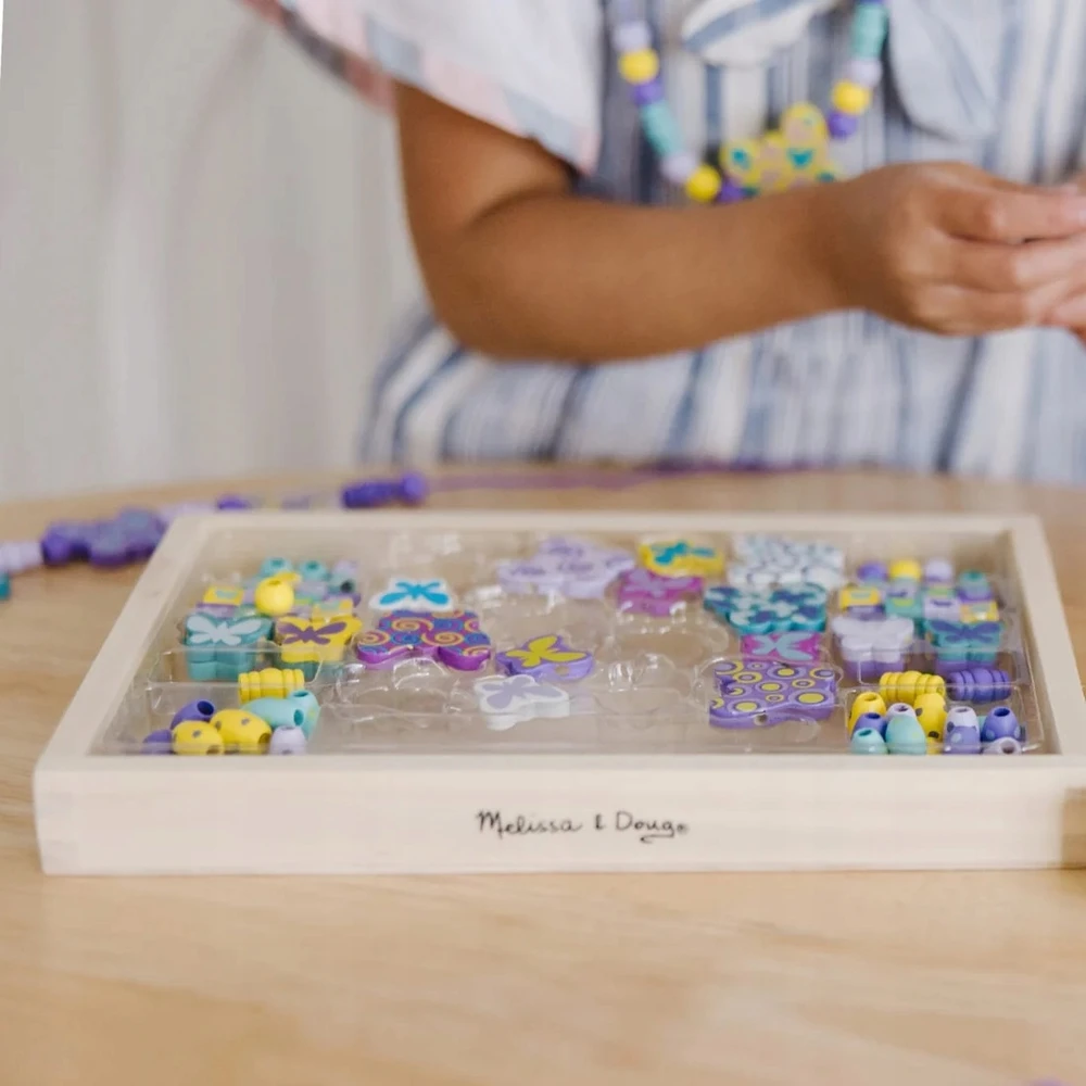 Melissa & Doug Didelis MelissaDoug medinių karoliukų apyrankių karolių rinkinys