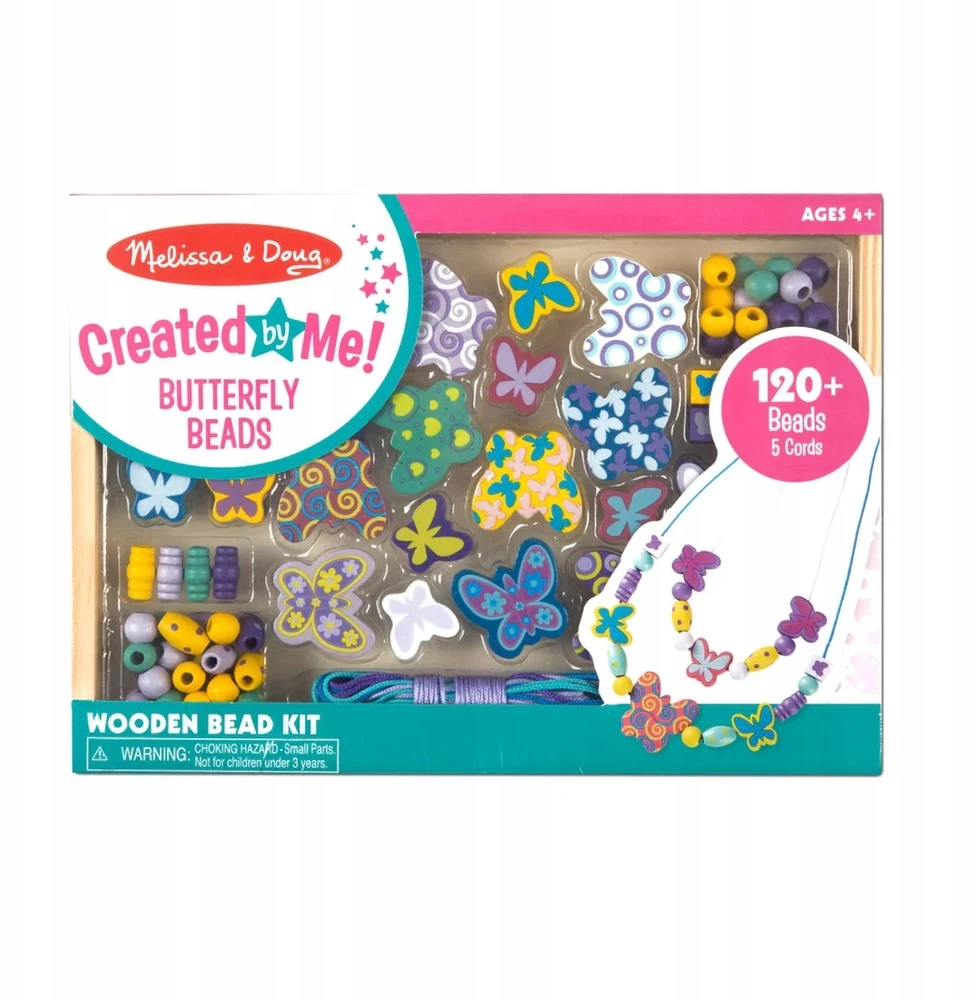 Melissa & Doug Didelis MelissaDoug medinių karoliukų apyrankių karolių rinkinys