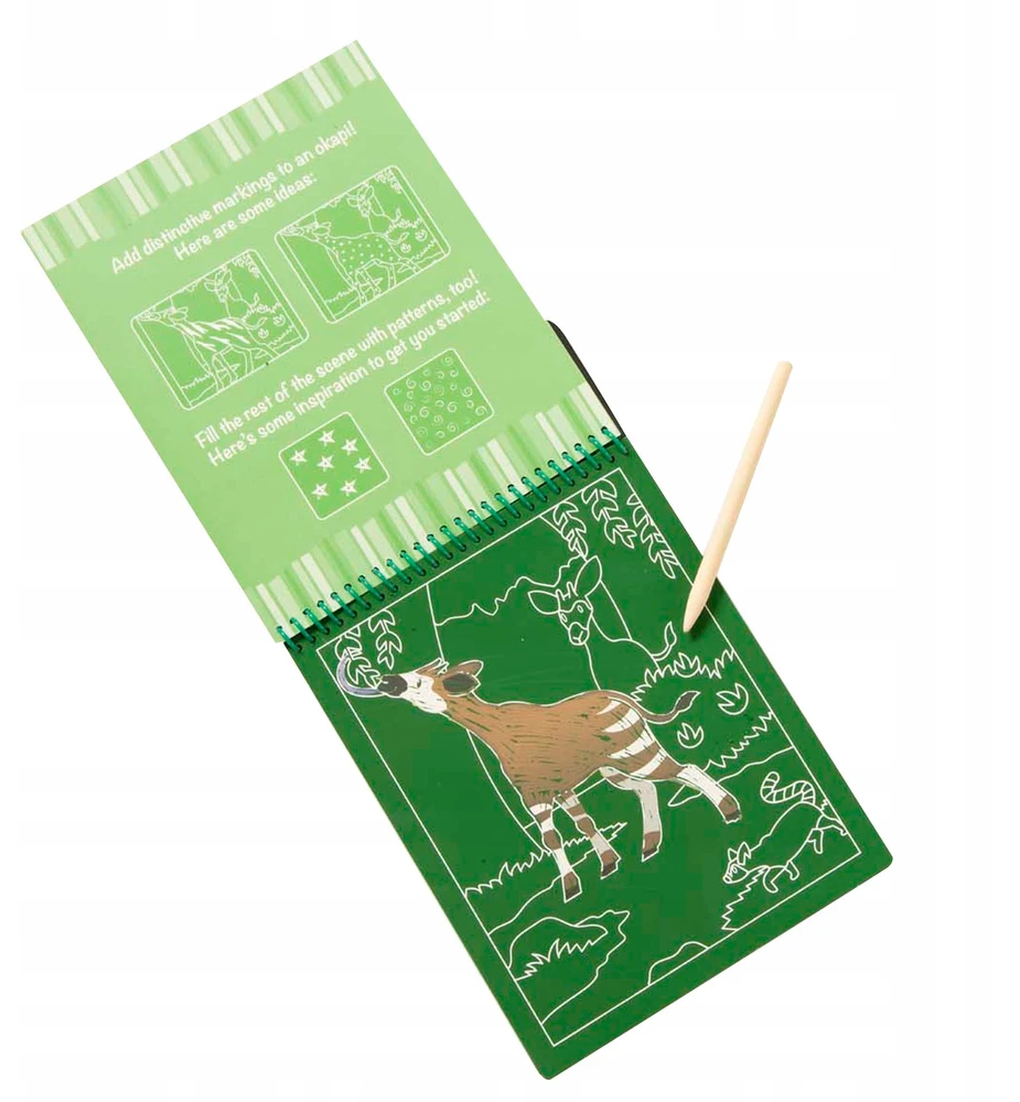 Melissa & Doug Graviravimo rinkinys Safari Scratch Card MelissaDoug kūrybinis žaislas