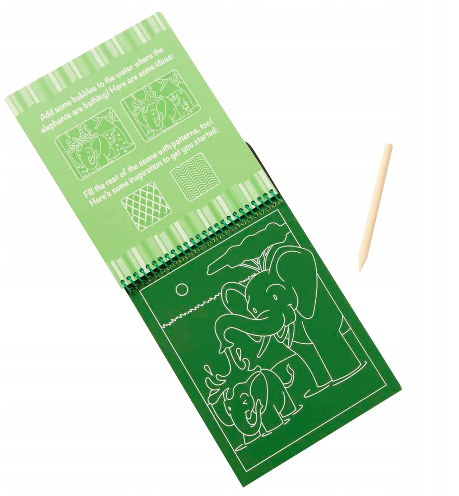 Melissa & Doug Graviravimo rinkinys Safari Scratch Card MelissaDoug kūrybinis žaislas