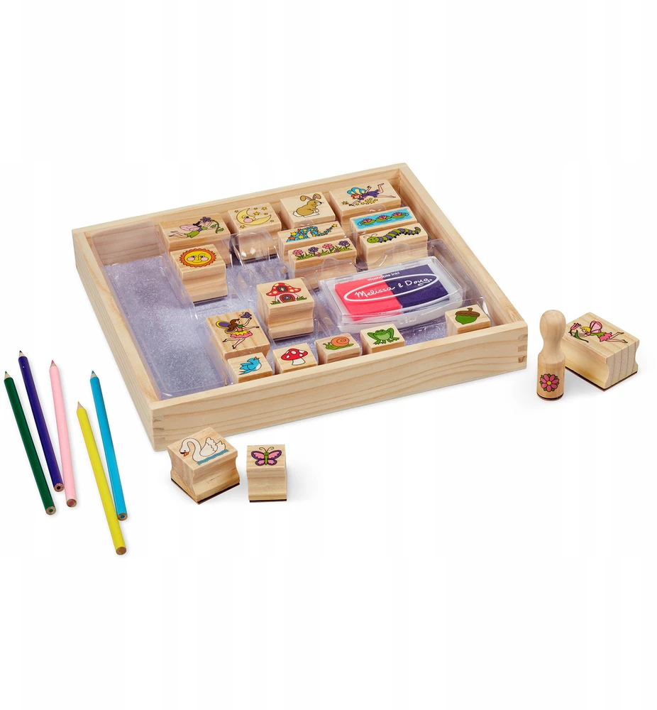 Dėlionė MELISSA & DOUG žaidimų rinkinys „Stamp-a-Scene-Fėjų sodas“