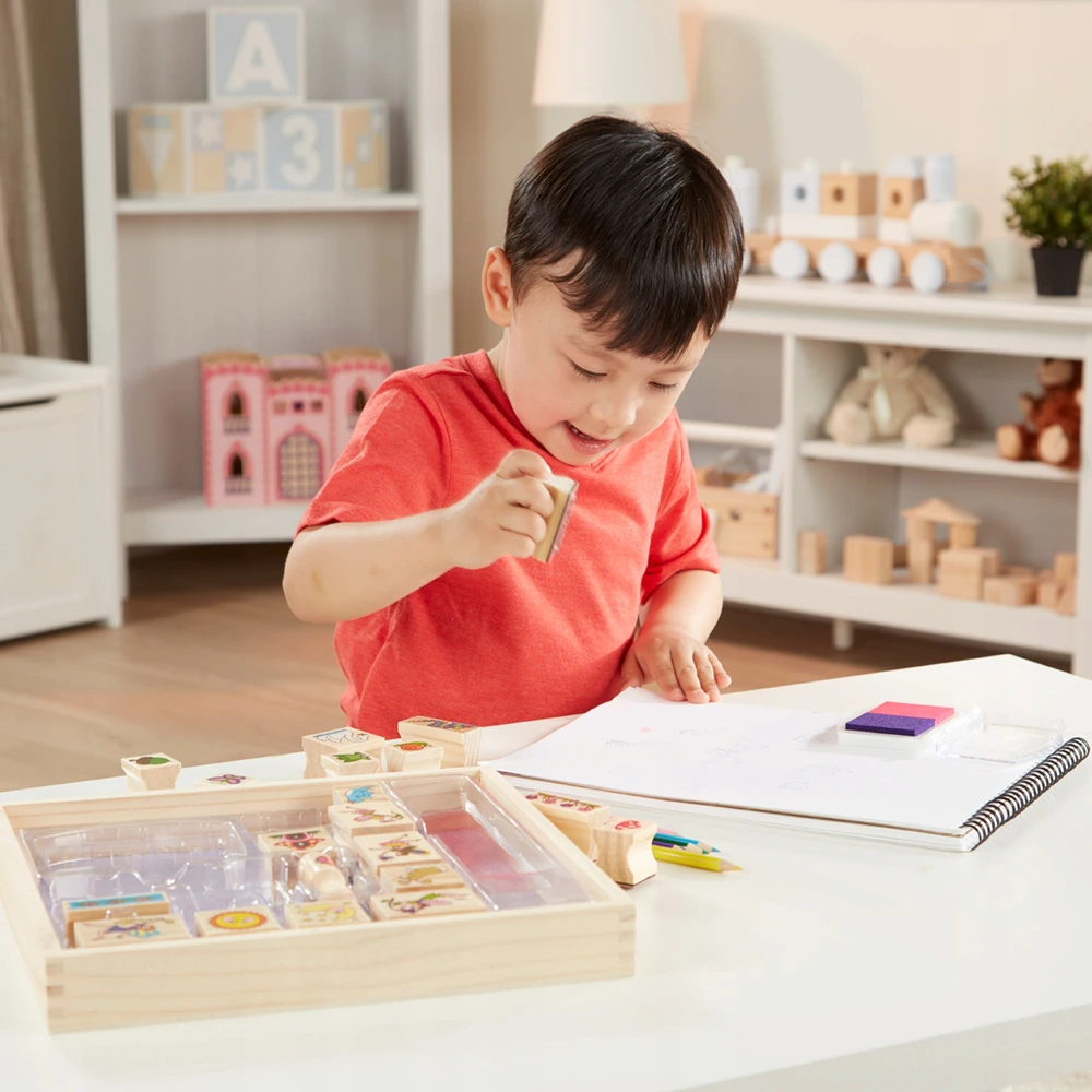 Dėlionė MELISSA & DOUG žaidimų rinkinys „Stamp-a-Scene-Fėjų sodas“