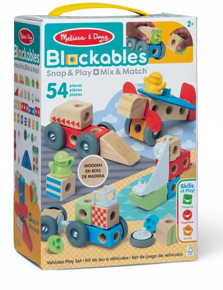 Melissa Doug - Blockables konstravimo rinkinys Transporto priemonės (806013)
