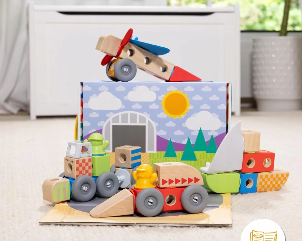 Melissa Doug - Blockables konstravimo rinkinys Transporto priemonės (806013)