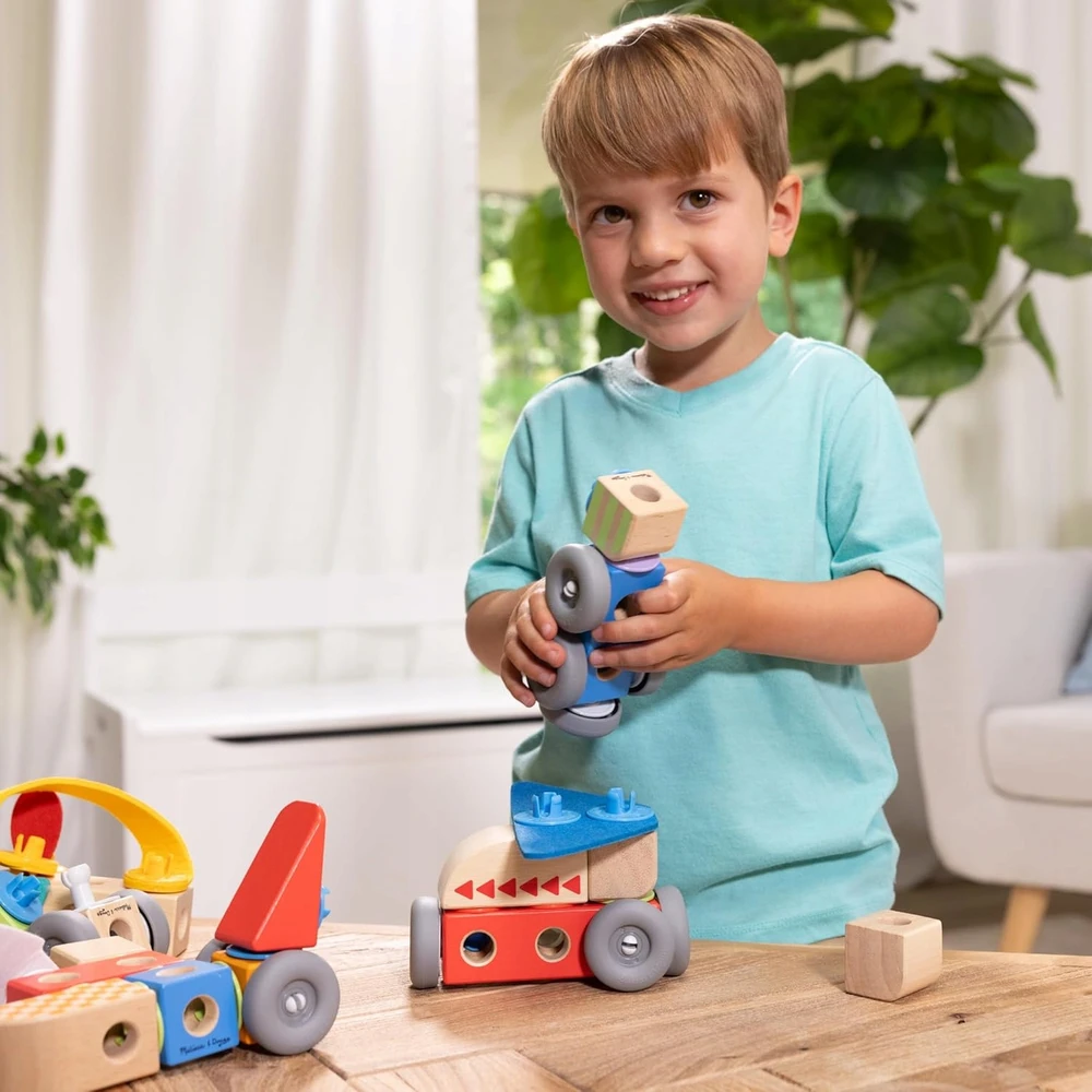 Melissa Doug - Blockables konstravimo rinkinys Transporto priemonės (806013)