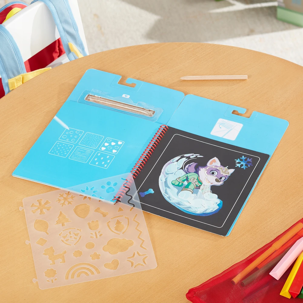 Melissa & Doug PAW PATROL SKYE BOOK MELISSA SCRATCH PAD AUTOMOBILIŲ KELIONIŲ ŽAISLAS