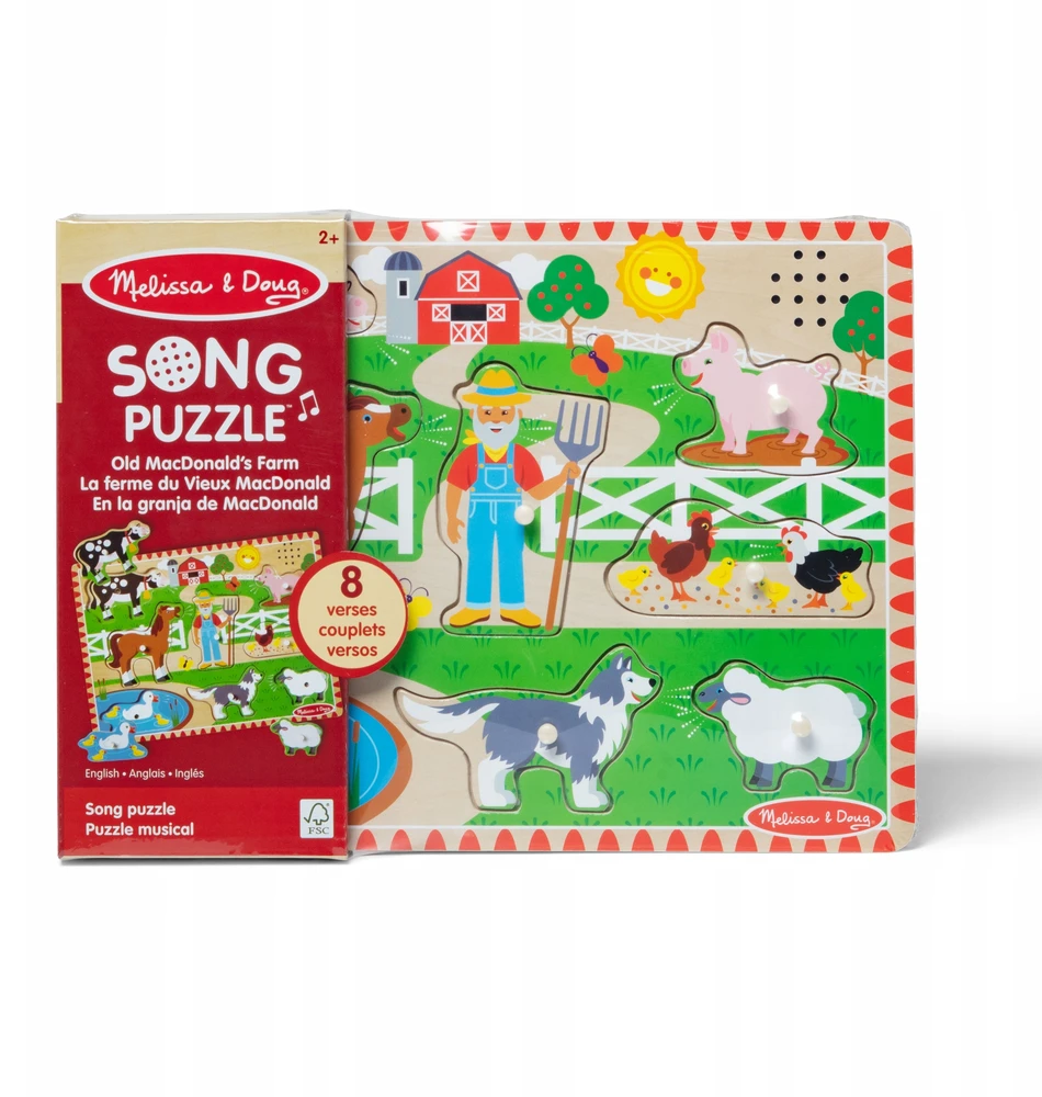 Dėlionė Melissa & Doug Puzzle dźwiękowe Grające su uchwytami MelissaDoug układanka dźwiękowa 3+