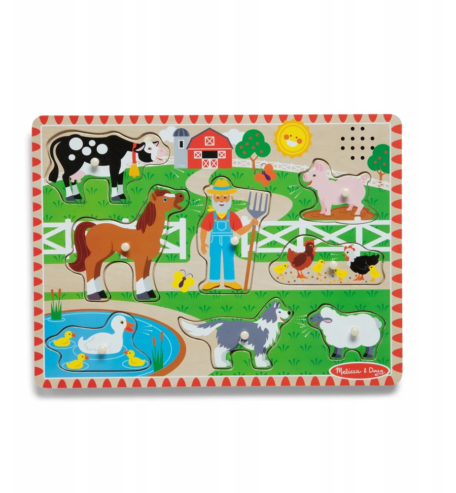 Dėlionė Melissa & Doug Puzzle dźwiękowe Grające su uchwytami MelissaDoug układanka dźwiękowa 3+