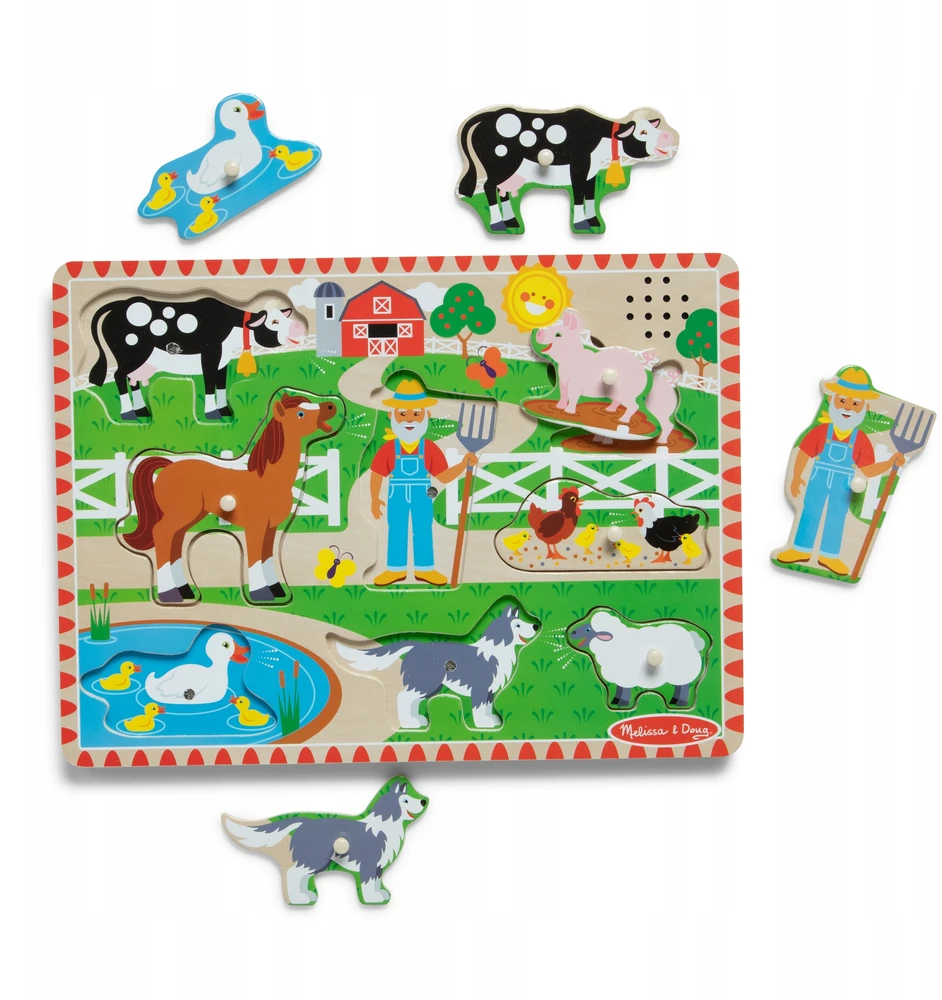 Dėlionė Melissa & Doug Puzzle dźwiękowe Grające su uchwytami MelissaDoug układanka dźwiękowa 3+