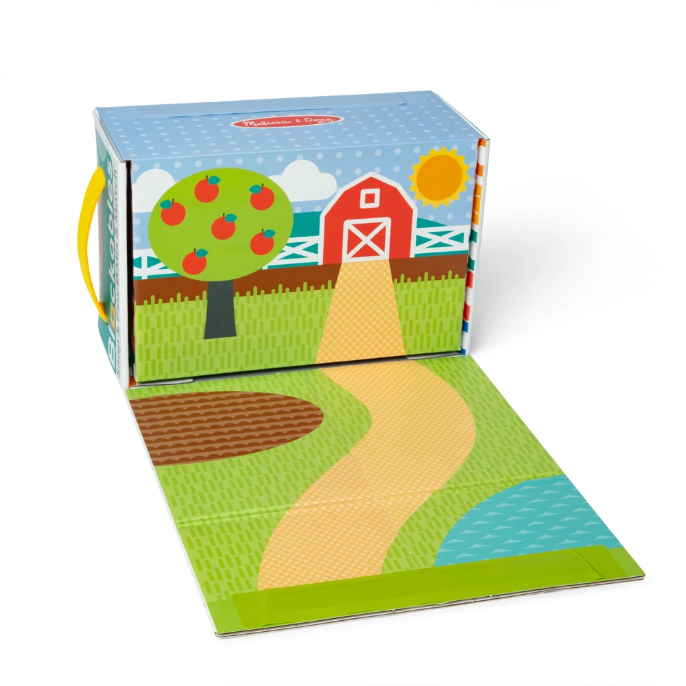 Melissa & Doug Spin Master Medinės kaladėlės Blockables ūkis rinkinys