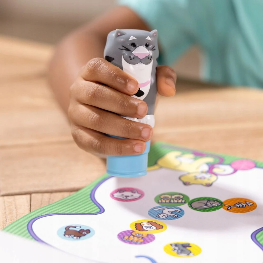 Melissa & Doug Žaislai vaikams 3+ Lipdukai Antspaudas Cat StickerWOW knyga