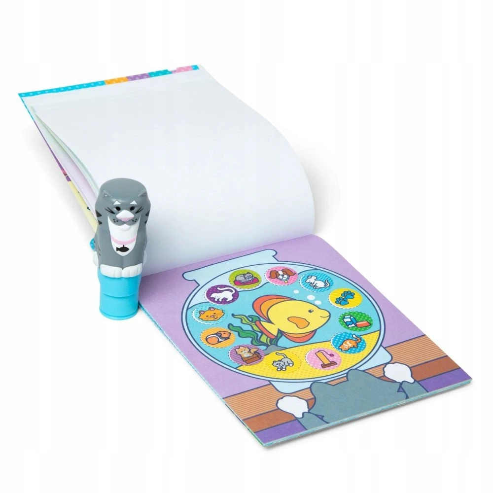 Melissa & Doug Žaislai vaikams 3+ Lipdukai Antspaudas Cat StickerWOW knyga