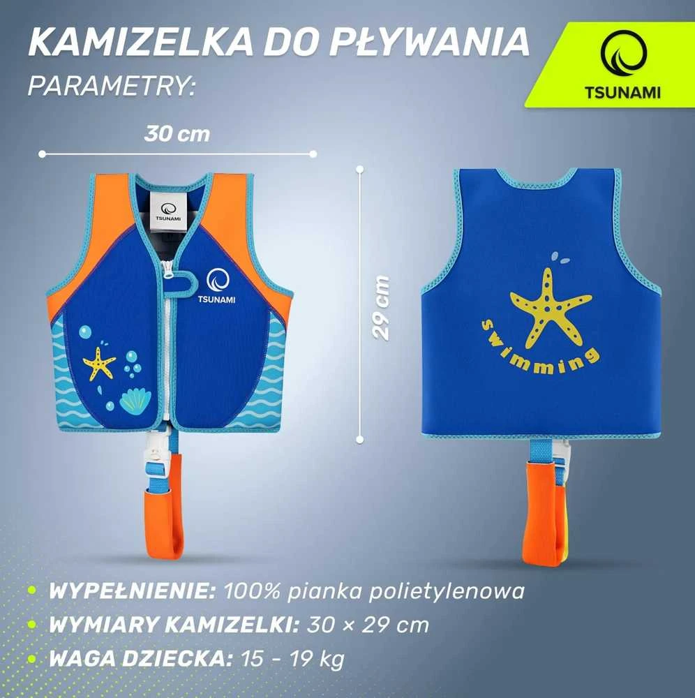 Mėlyna TSUNAMI plaukimo liemenė 2-3 metų vaikams