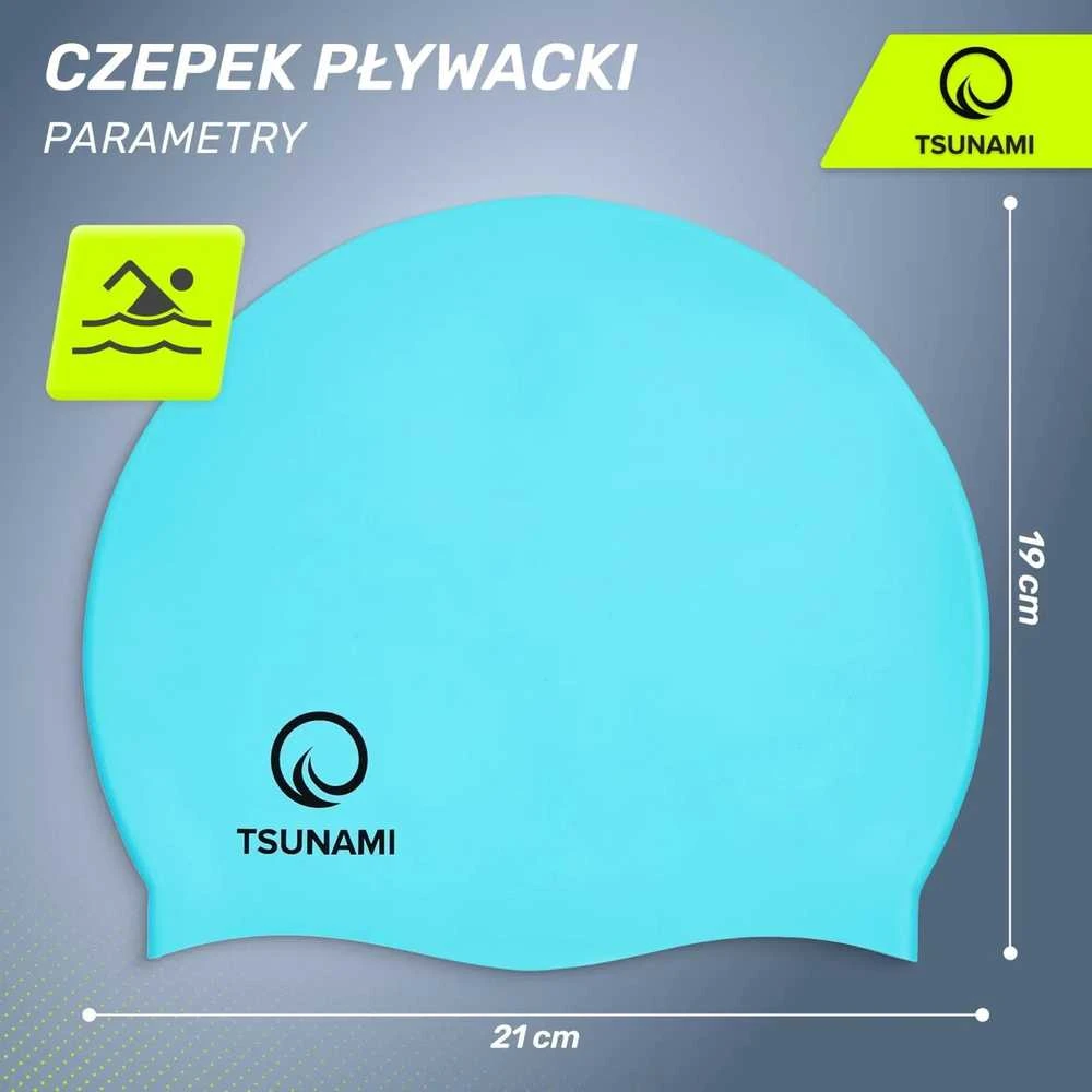 Mėlyna vaikiška plaukimo kepuraitė TSUNAMI