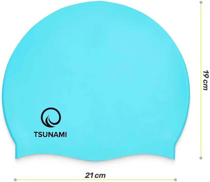 Mėlyna vaikiška plaukimo kepuraitė TSUNAMI