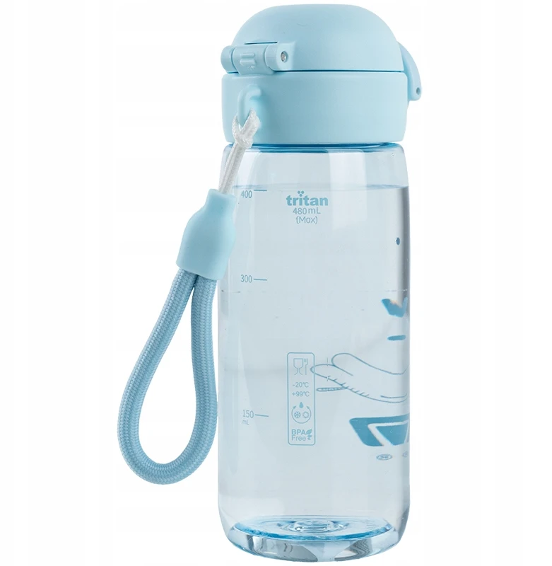 Mėlynas "kite" gertuvė mokyklai, 480 ml