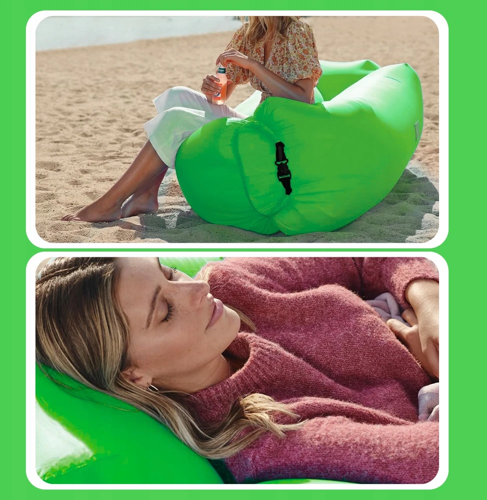 Memflow ČIUŽINIS KĖDĖLIS PRIPUČIAMA SULANKSTAMA SOFA LAZY BAG AIR FOR BEACH XXL foteliu