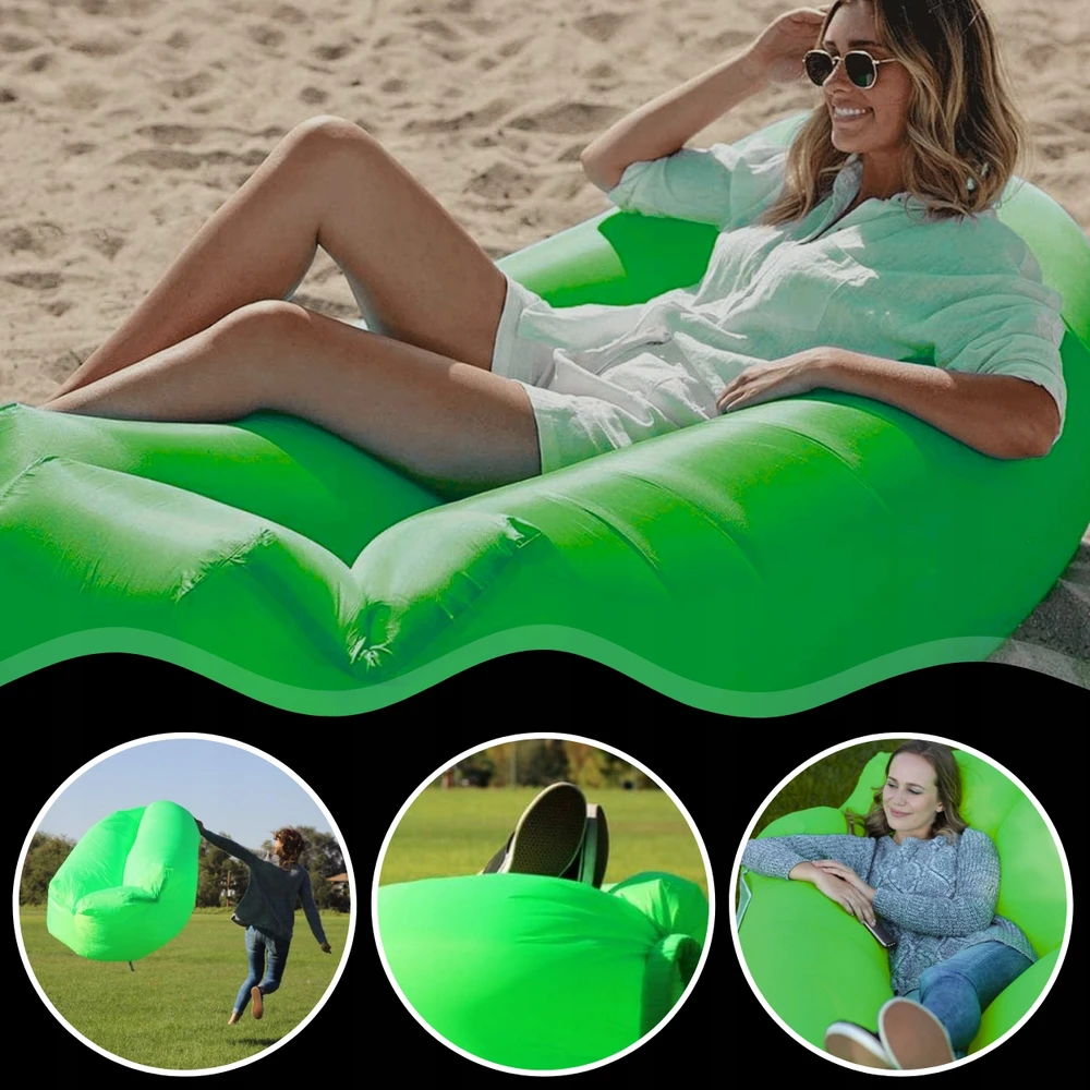Memflow ČIUŽINIS KĖDĖLIS PRIPUČIAMA SULANKSTAMA SOFA LAZY BAG AIR FOR BEACH XXL foteliu