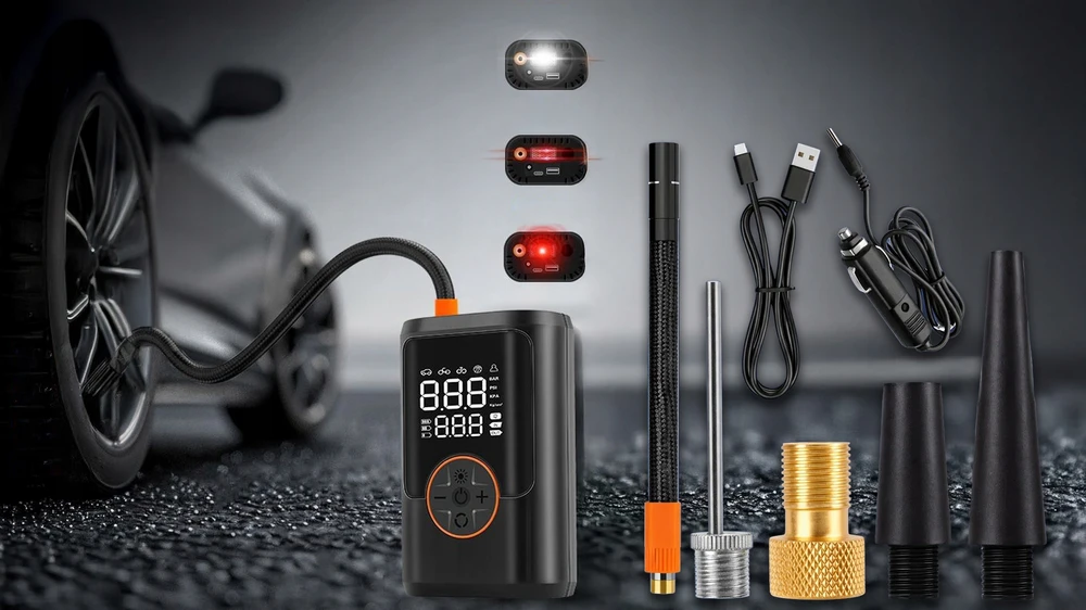 Memflow ELEKTRINIS DVIRAČIO SIURBLIO AKUMULIATORIUS KOMPRESORIUS DVIRAČIO AUTOMOBILIEMS 55W
