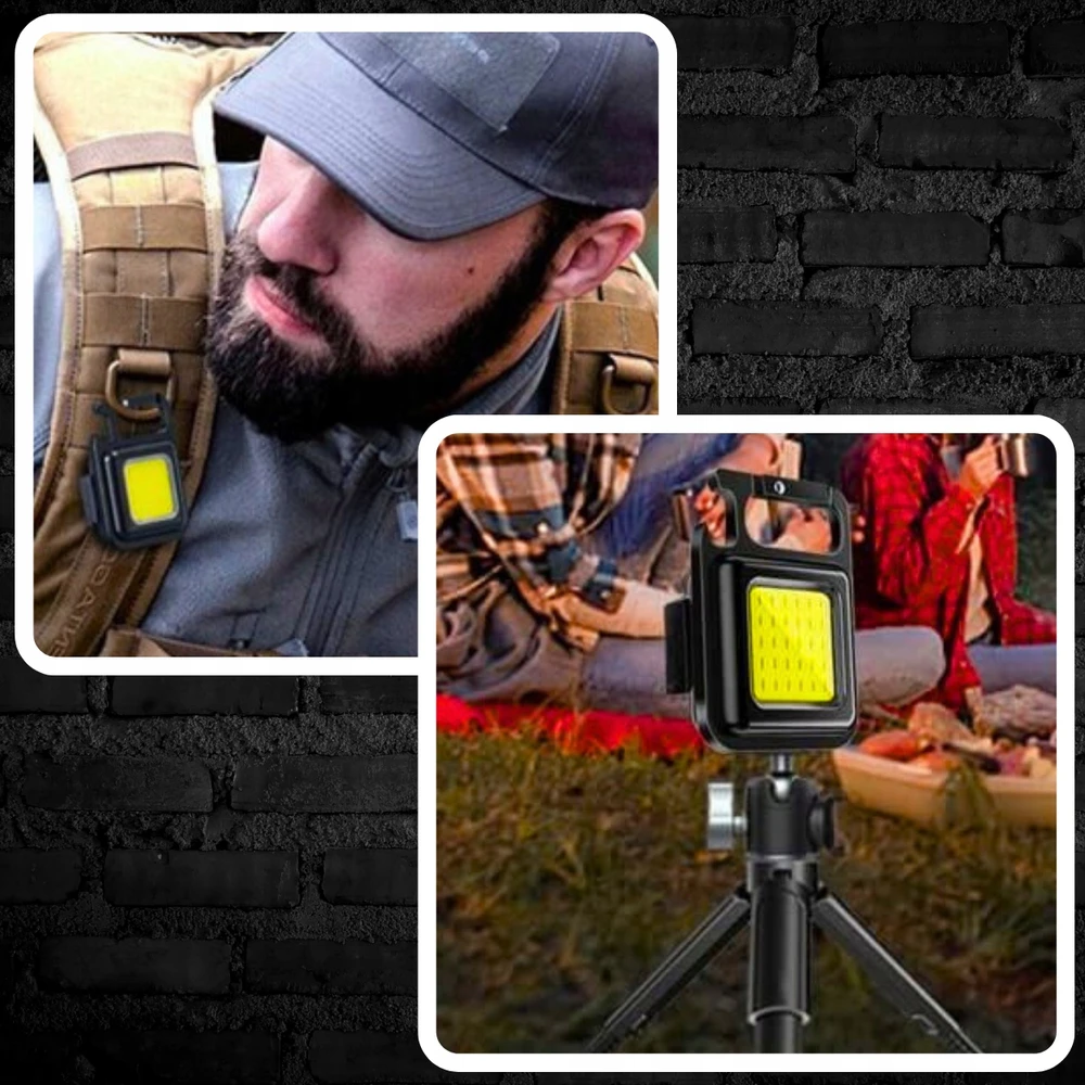 Memflow GALINGAS MINI LED kišeninės lempos laikiklio kojelės RAKTŲ PAKAIKLIS MAGNETO ATIDARYMAS