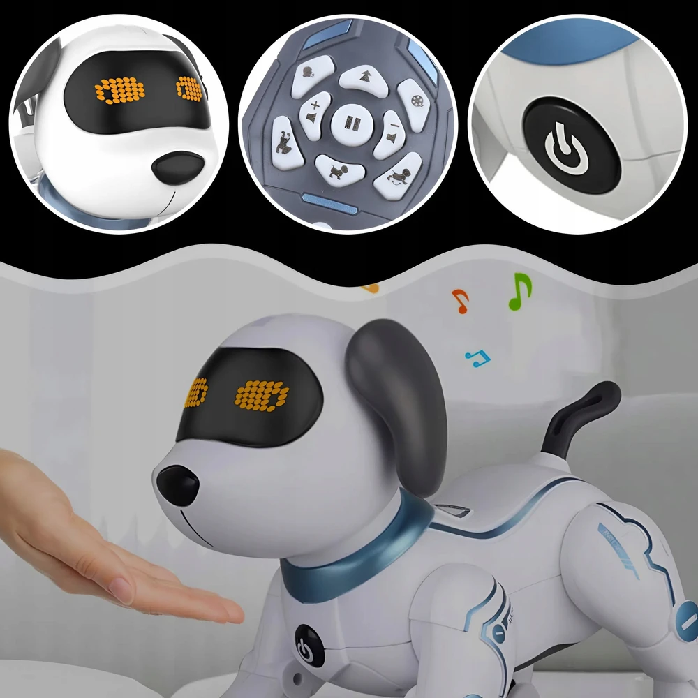 Memflow INTERAKTYVUS ROBOTAS ROBOPOGAS ŠUNIS NUOTOLINIO PULTO PROGRAMUOJAMAS