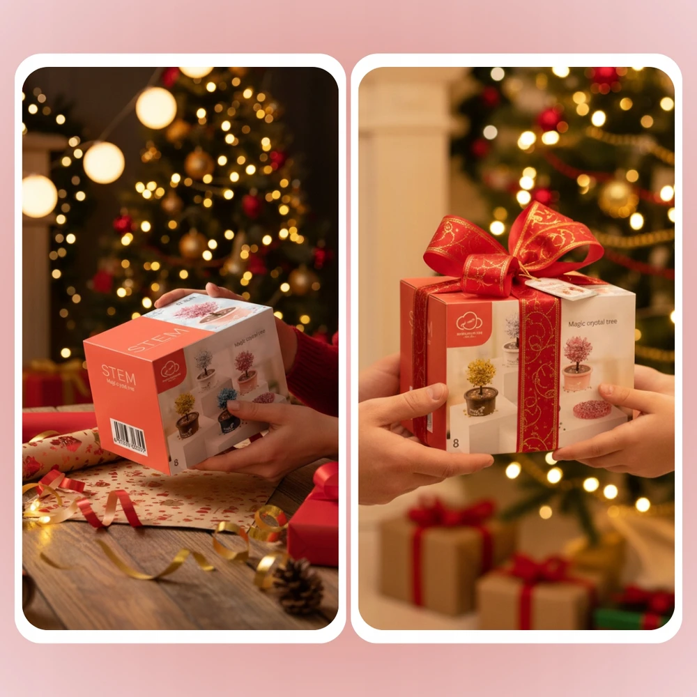 Memflow MAGIC TREE CRYSTAL AUGIMO PATIRTIES RINKINYS ROŽINĖ DOVANA