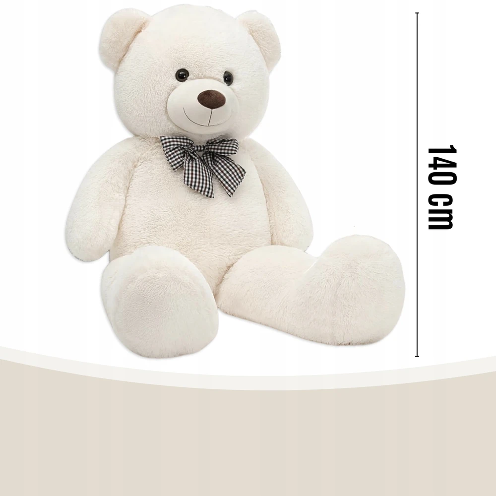 Memflow MASKOTKA MIŚ PLUSZOWY DUŻY PLUSZAK ZABAWKA 140CM PREZENT DLA DZIECKA MIĘKKI