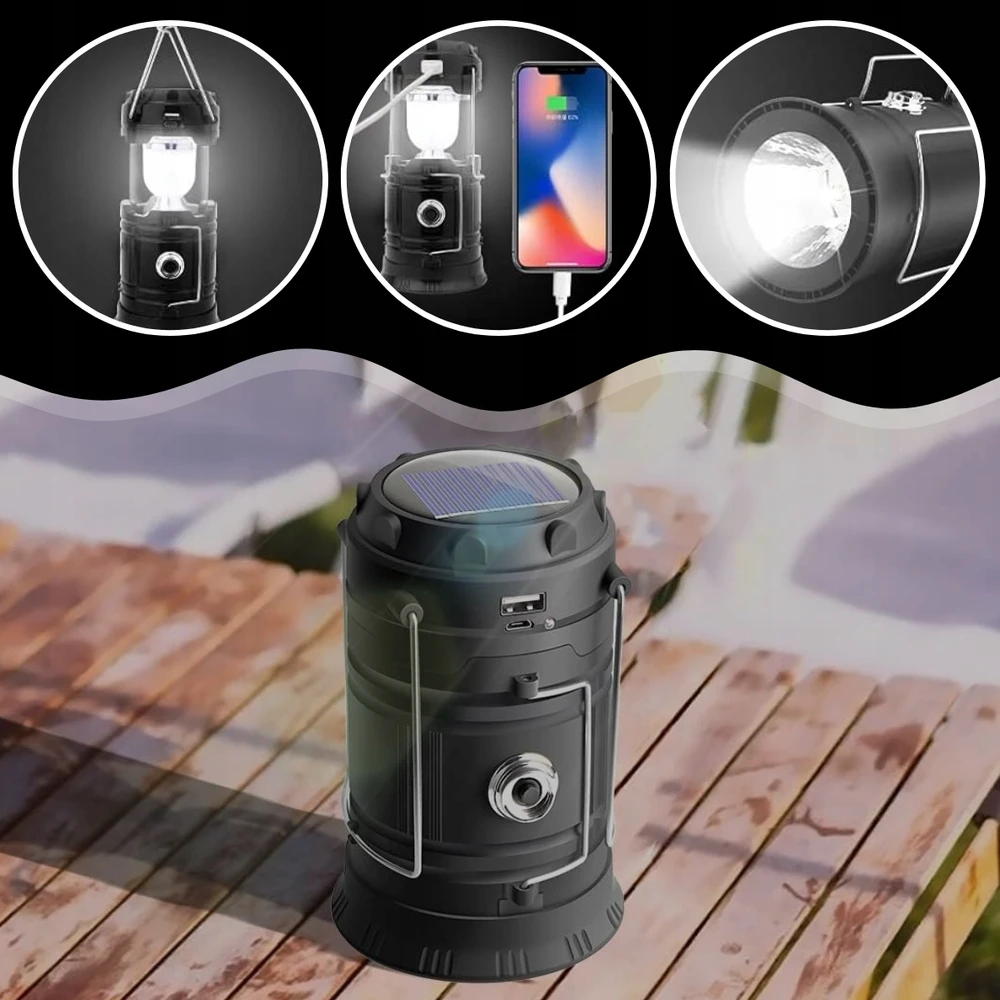 Memflow PATOGI LEMPAS LED žibintuvėlis USB, TURIZMO KEMPINGŲ PAlapinei