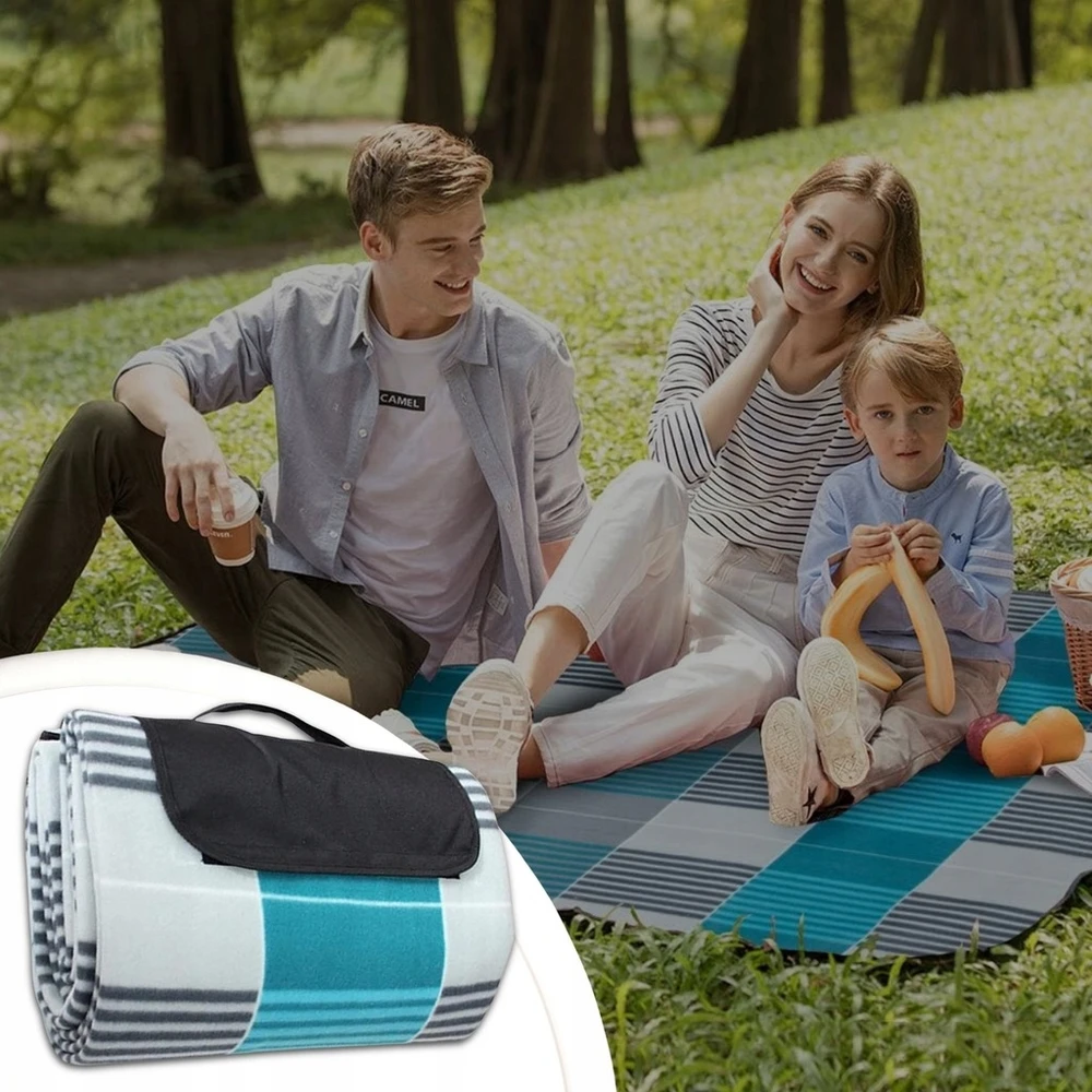 Memflow PIKNIKO ANTKLĖ SU IZOLIACINIU PAPLŪDIMO KILIMU DIDELIS VANDENIUI ATSPIRUS PAPLŪDIMAS 200X200 CM