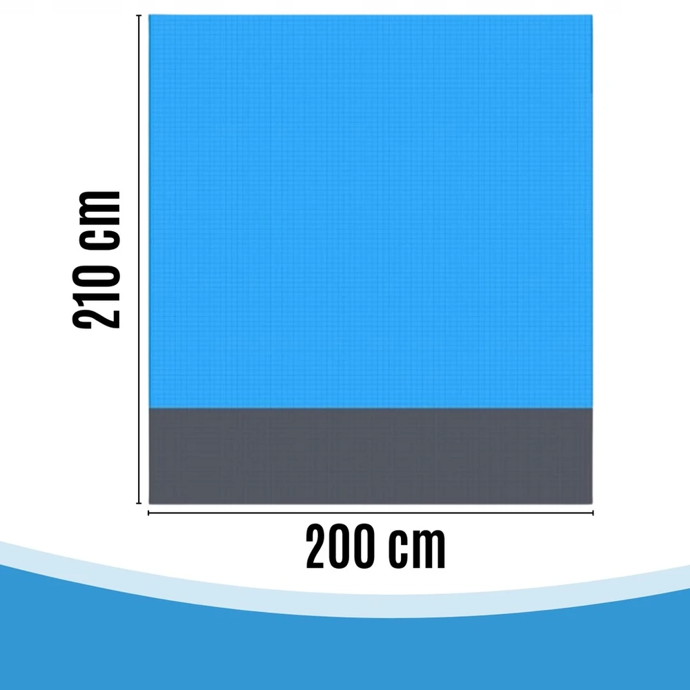 Memflow PIKNIKO ANTKLĖ VANDENIUI ATSPIRUS KEMPINGO KILIMAS 200x210cm PAPLŪDIMS VANDENS XXL