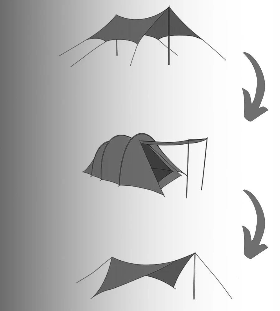 Memflow REGULIUOJAMI PAPAPINĖS STILIAI TARPŲ KOMPLEKTAS 90-230cm 2vnt.