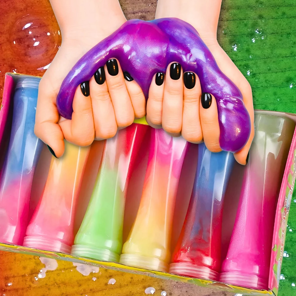 Memflow SLIME GLUT SPALVINGA PASTA GLITTER DIDELIS SLIME RINKINYS VAIKAMS