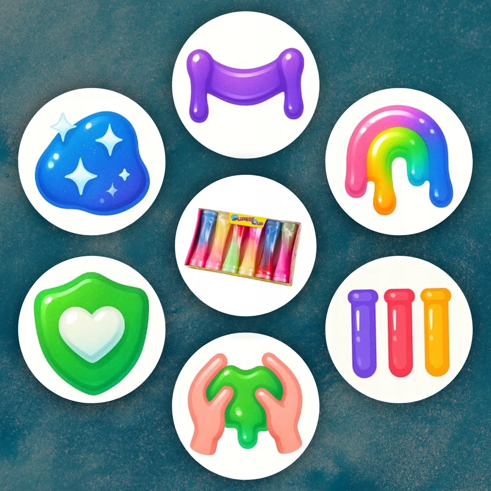 Memflow SLIME GLUT SPALVINGA PASTA GLITTER DIDELIS SLIME RINKINYS VAIKAMS