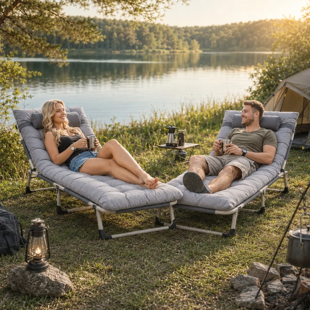 Memflow SODO KĖDĖ, TURISTINĖ LOVA, sulankstoma, PREMIUM, REGULIUOJAMA, PAPLŪDIMAS