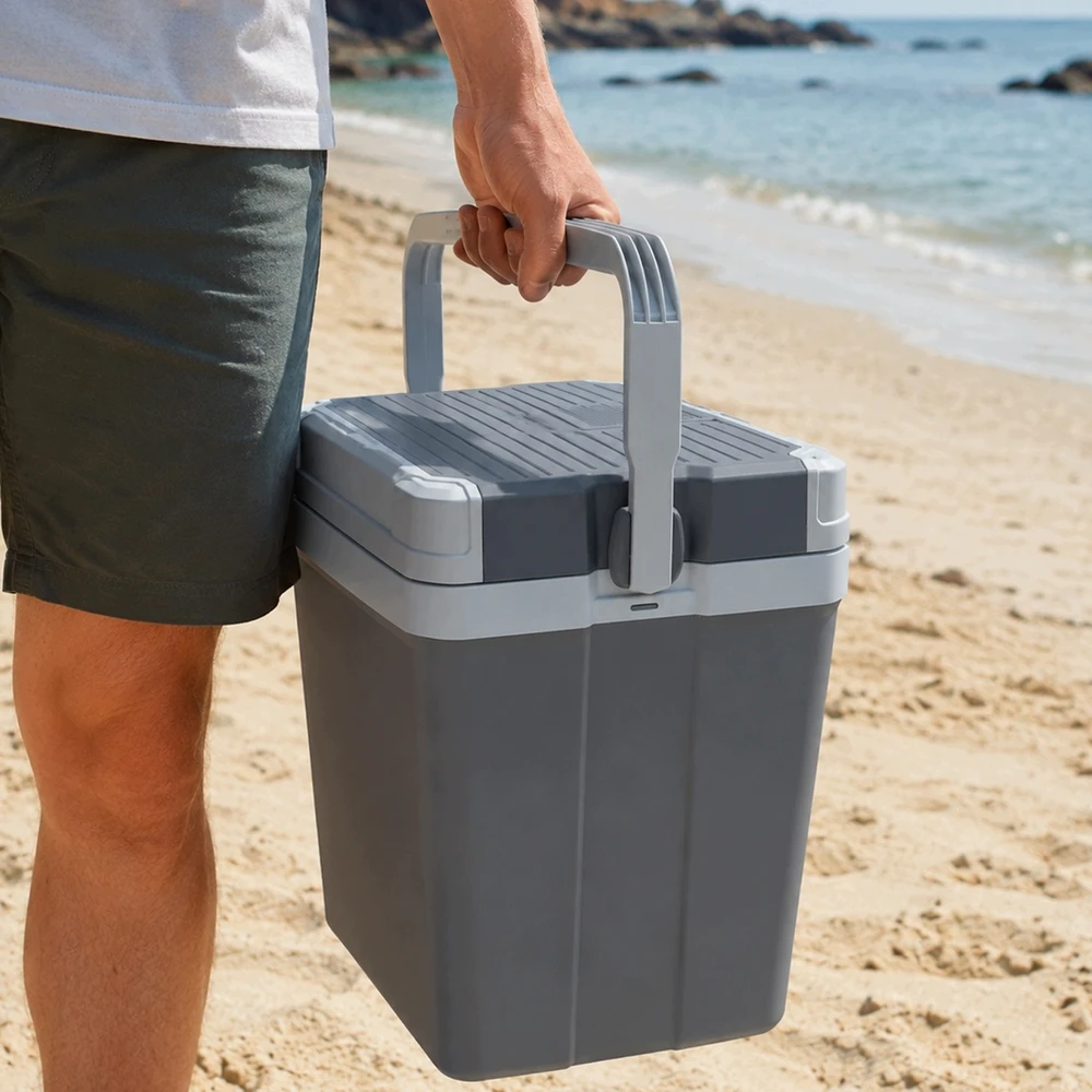 Memflow TURISTINIS Šaldytuvas 30L AUTOMOBILIS NEŠIOJAMAS ŠILDYMO FUNKCIJA 12V 230V DIDELIS
