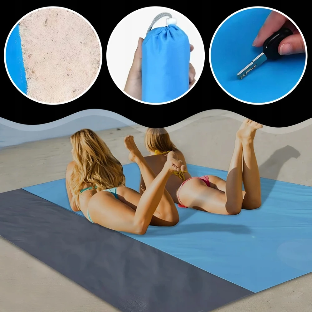 Memflow VANDENIUI ATSPIRUS PLIŪDŽIO PIKNIKO TURISTINIS KILIMAS + HERING CARABINER XL