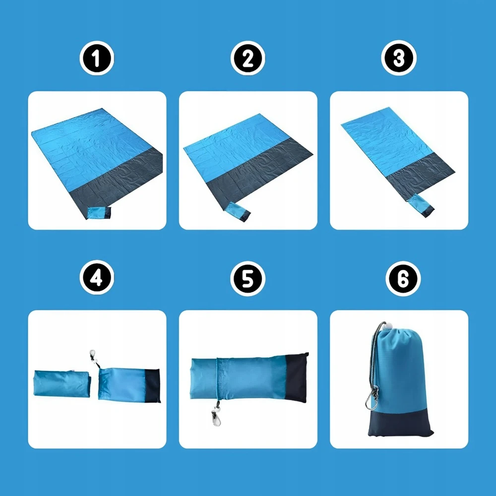 Memflow VANDENIUI ATSPIRUS PLIŪDŽIO PIKNIKO TURISTINIS KILIMAS + HERING CARABINER XL