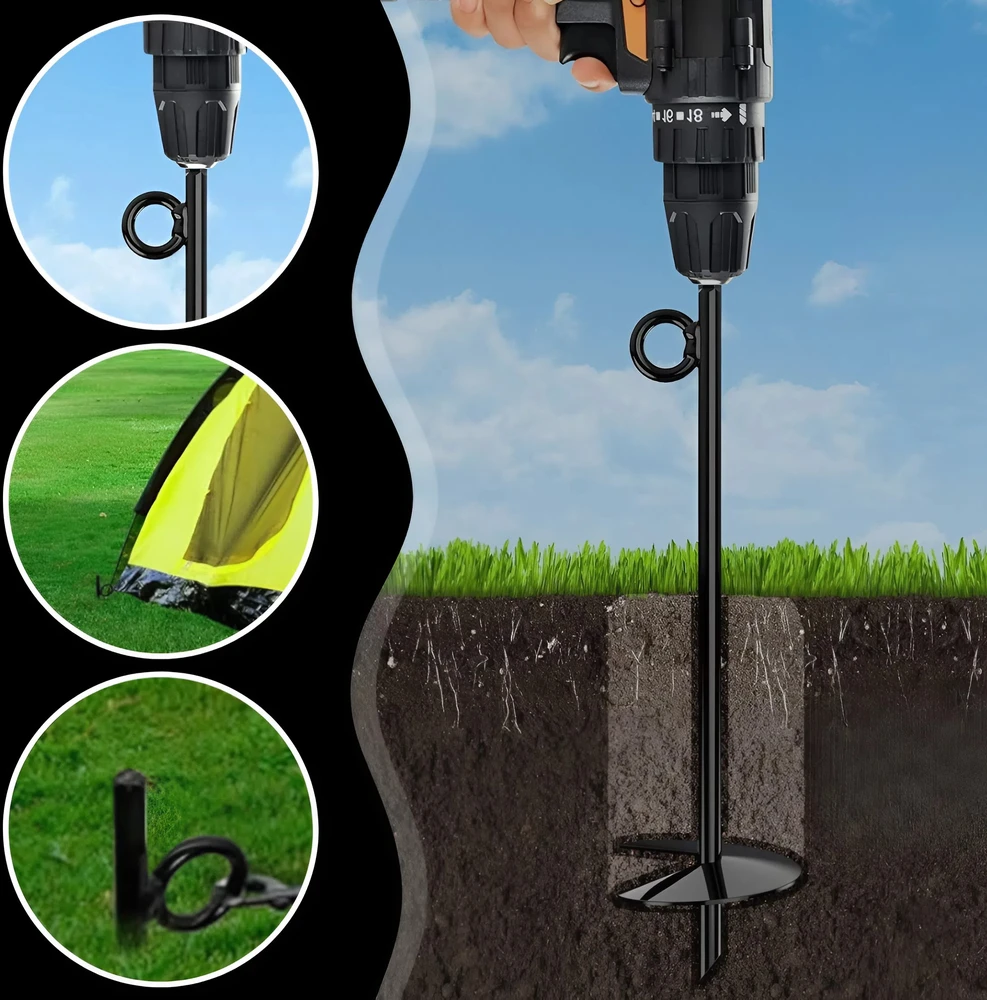 Memflow VEIKIA INTEKRO MONTAVIMO ANKERĮ PRIE ŽEMĖS DIRVOTINĖS PALAPINĖS DIRVOS PAlapine 38cm