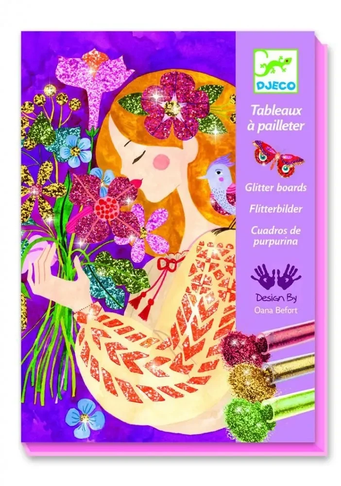 Djeco Blizgūs paveikslėliai - Gėlės ( DJ09508 )