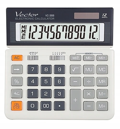 Men's Vector Kalkulator Vector VC-368 154x152mm 12-cyfrowy
