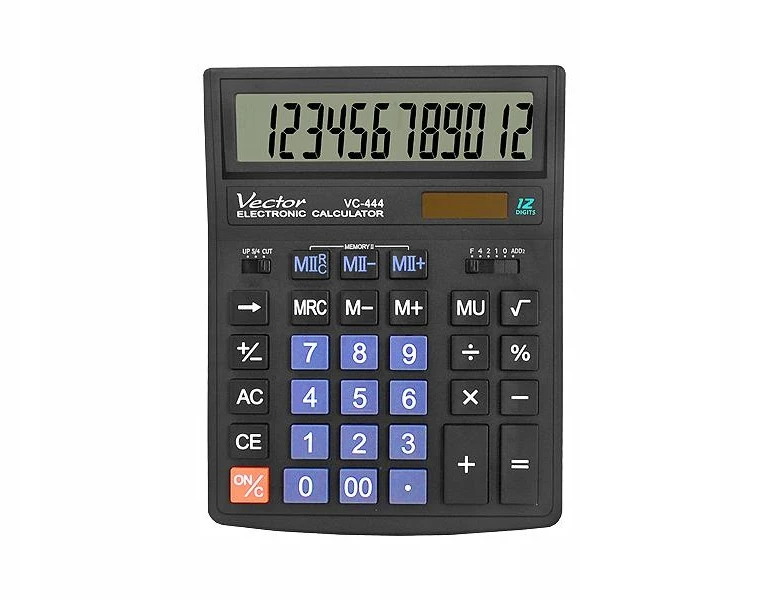 Men's Vector Kalkuliatorius Vector Cd-1181, 10 skaitmenų, juodas