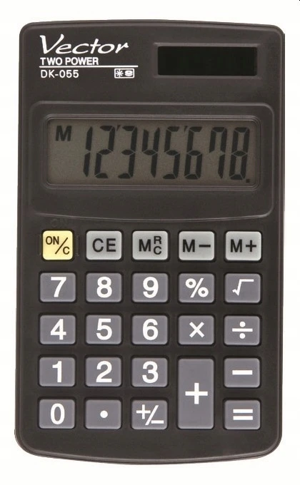Men's Vector Vector DK-055 Pocket Calculator, Juodas