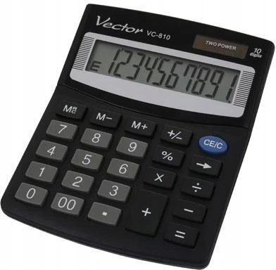 Men's Vector Vector VC-810 Office Calculator, juodas