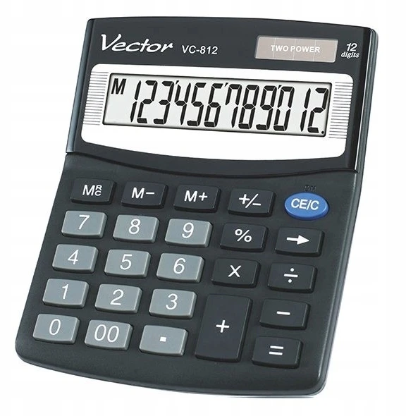 Men's Vector Skaičiuotuvas Vector Vc-812 su 12 pozicijų ekranu