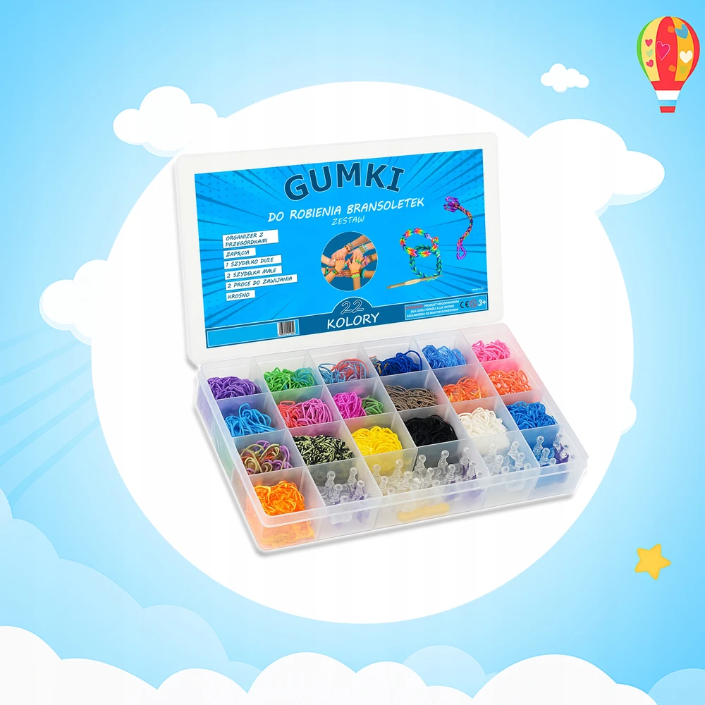 Mensen GUMOS PAPUOŠALŲ GAMYBOS APYRANKĖMS MEGA CREATIVE RINKINYS XXL 6800 vnt.