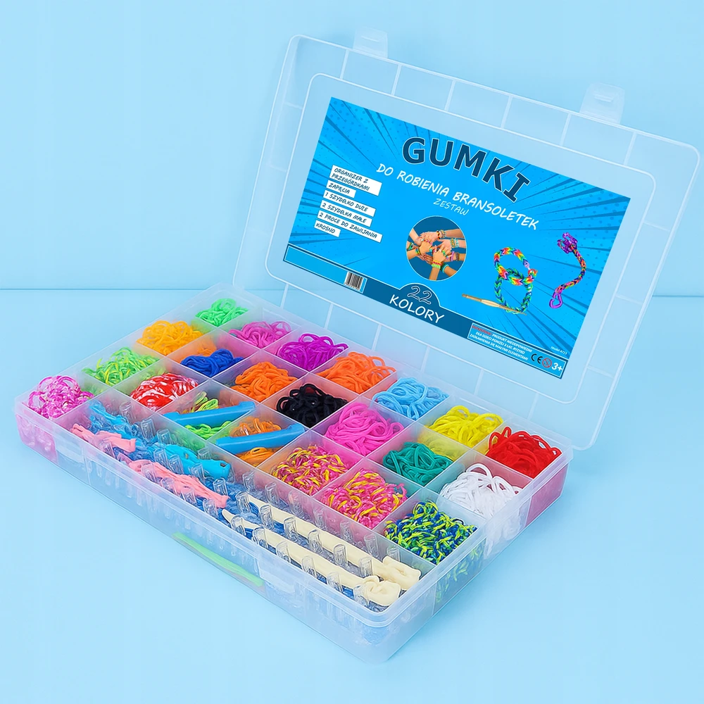 Mensen GUMOS PAPUOŠALŲ GAMYBOS APYRANKĖMS MEGA CREATIVE RINKINYS XXL 6800 vnt.