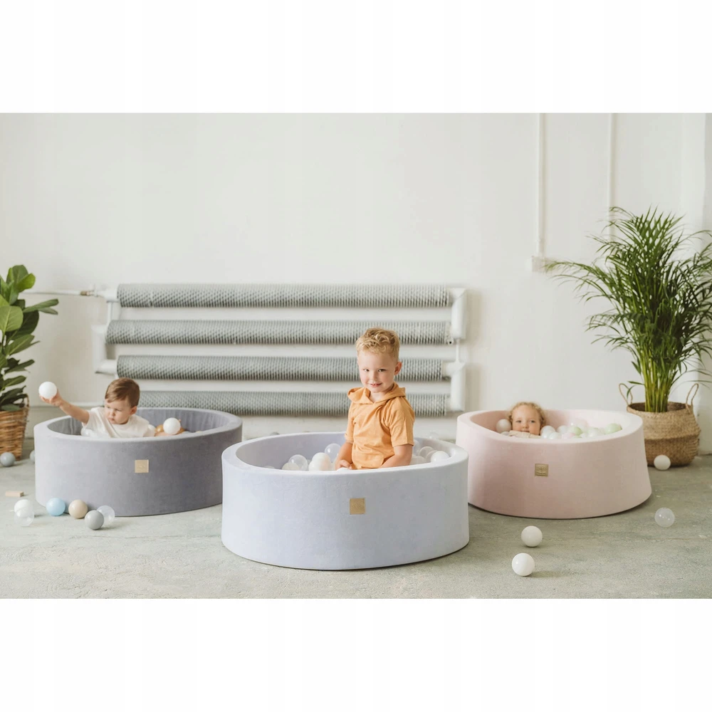 MeowBaby Okrągły Suchy Baseinas su Piłeczkami 7cm dla