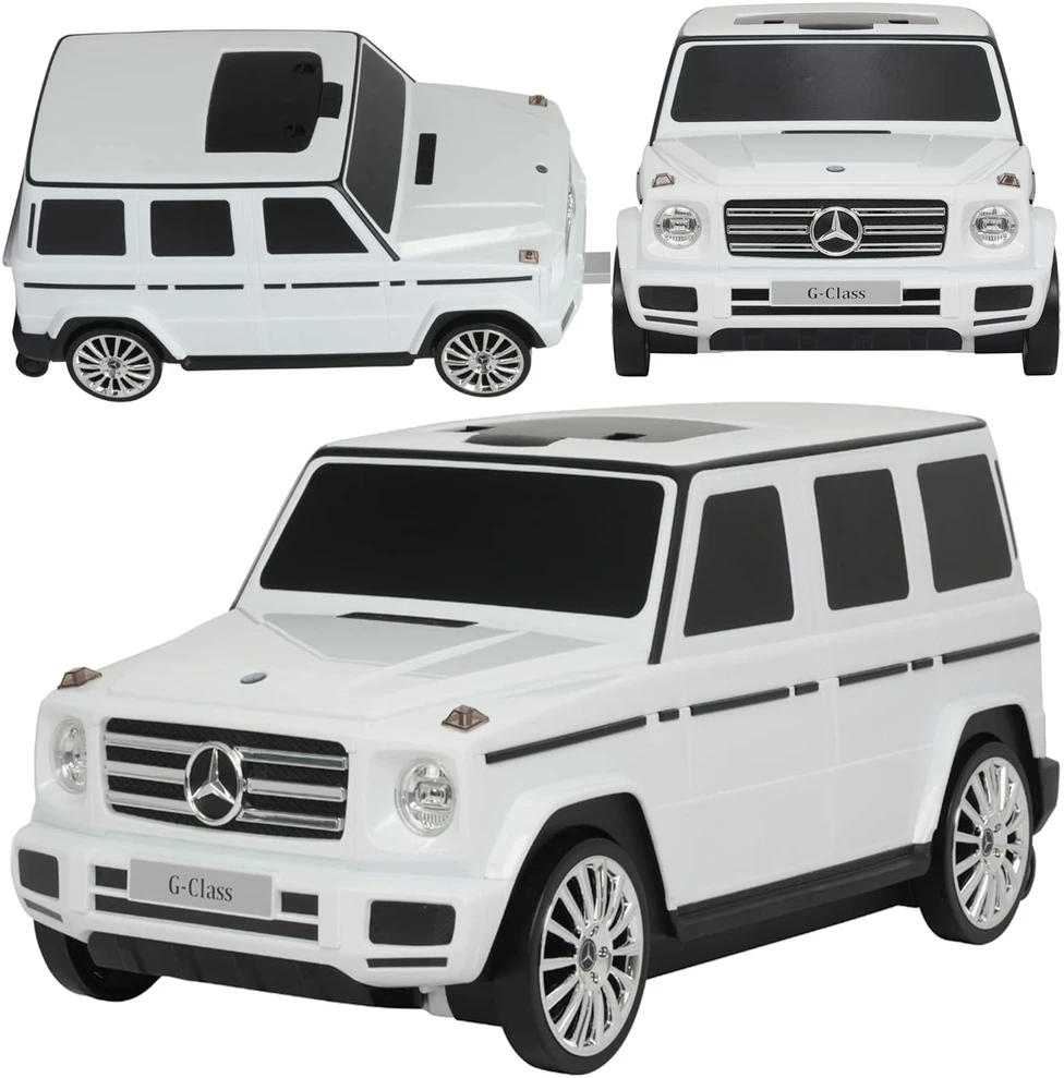 Bez Marki MERCEDES G KLASĖ VIRŽIAMAS LAGAMINAS 3IN1 AUTOMOBILIS VAIKAMS AUTOMOBILIŲ BALTOS RITĖS
