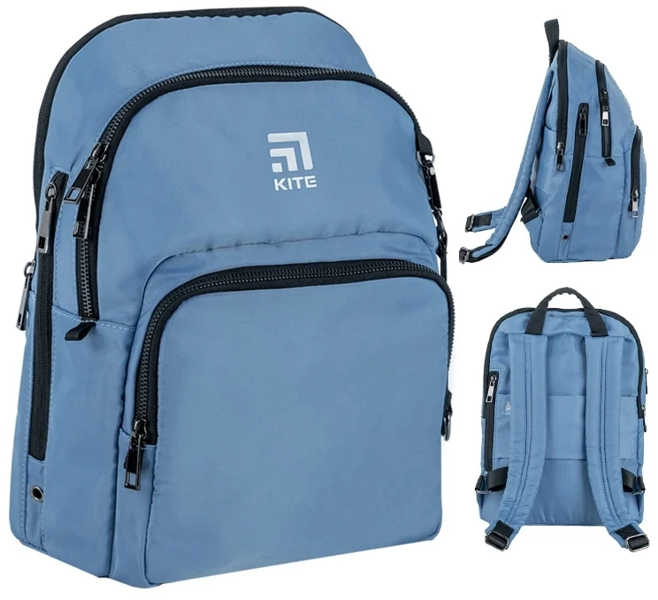 Mergaičių mokyklinė kuprinė Kite K24-2589s-4, mėlyna, 9l