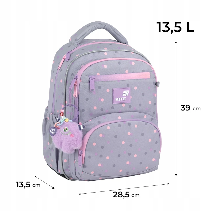 Mergaičių mokyklinė kuprinė su pakabuku Kite K26-773m-3